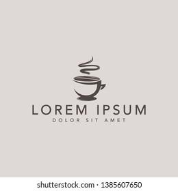 vector logo design for a cup of coffee