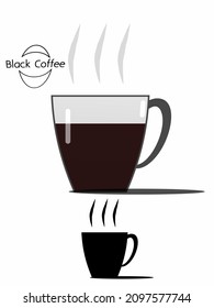 diseño de logotipo vectorial y ilustración de taza de café.