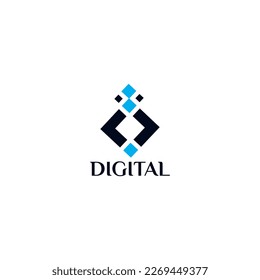 vector logo design digital data