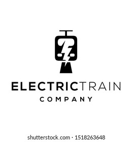 
vector logo design of the electric train template is ready to use