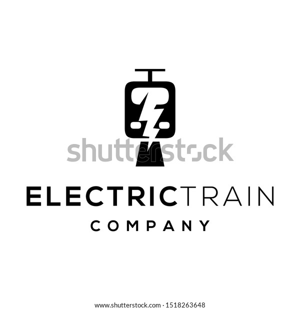 \
vector logo design of the electric train template\
is ready to use