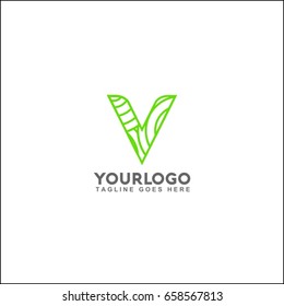 Vector logo design element, abstract information and identification fingerprint. letter V