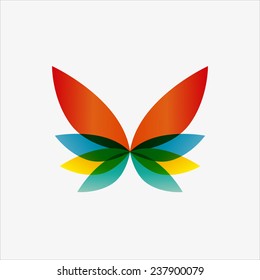 Vector logo design element. Butterfly, creative, abstract