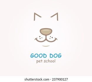 Vector logo design element. Dog, animal, pet