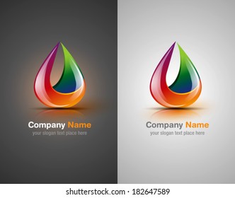 Vector logo design elements. Abstract shapes. Corporate identity elements. Color icons