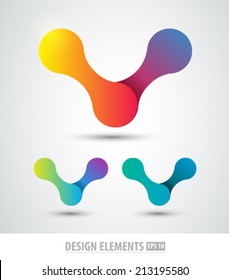 Vector logo design elements. Abstract shapes.