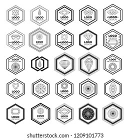 Vector logo design elements set - diamond