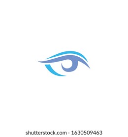 Vector logo design of eye health vision.
