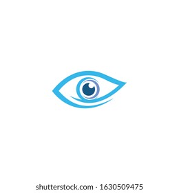 Vector logo design of eye health vision.