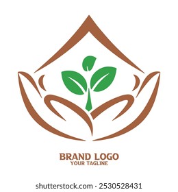 Vector logo design for farming, agriculture, farm field, natural harvest, farmer association and more.