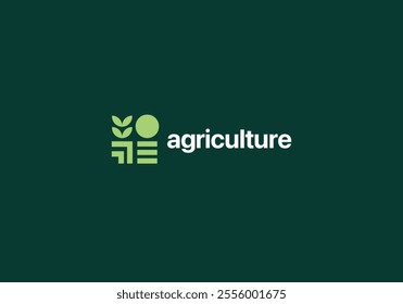 Vector logo design for farming, agriculture, farm field, natural harvest, farmer association and more.