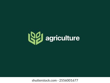 Vector logo design for farming, agriculture, farm field, natural harvest, farmer association and more.