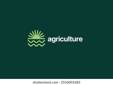 Vector logo design for farming, agriculture, farm field, natural harvest, farmer association and more.