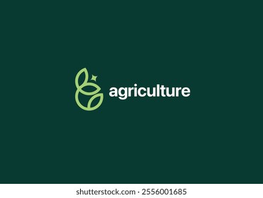 Vector logo design for farming, agriculture, farm field, natural harvest, farmer association and more.