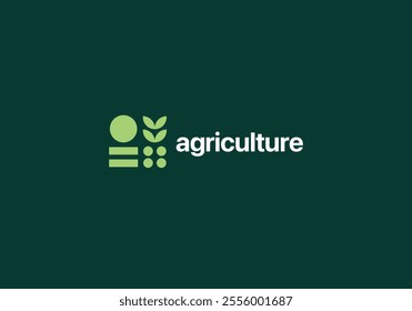 Vector logo design for farming, agriculture, farm field, natural harvest, farmer association and more.