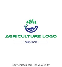 Vector logo design for farming, agriculture, farm field, natural harvest, farmer association and more.