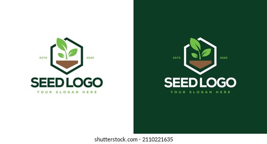 Vector logo design for farming, farm field, natural harvest, farmer association and more.