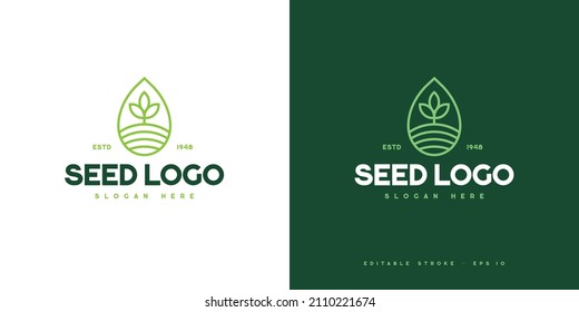 Diseño de logotipo vectorial para agricultura, campo agrícola, cosecha natural, asociación de agricultores y más.