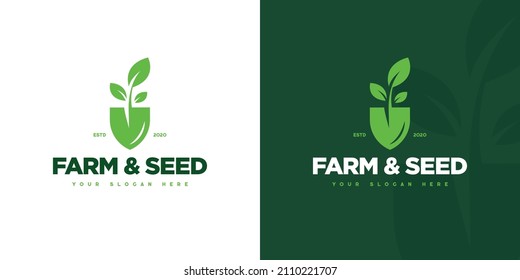 Vector logo design for farming, farm field, natural harvest, farmer association and more.