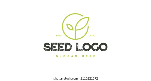 Diseño del logotipo vectorial para la agricultura, la granja de trigo, el campo agrícola, la cosecha natural, la asociación de agricultores y más.