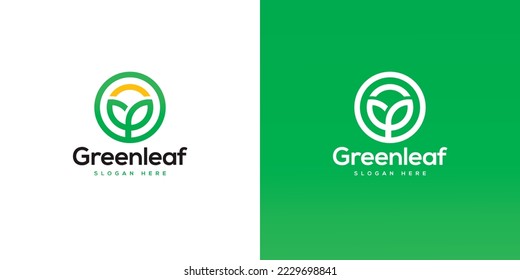 Vector logo design for farming, wheat farm, farm field, natural harvest, farmer association and more.