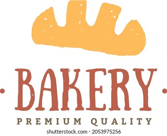 Vector logo design featuring delicious baked rolls. Logo for bakery, bakery and pastry shops 
