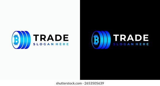 A vector logo design featuring the initial letter B in the shape of stacked coins with a modern, simple, clean, and abstract style. This icon is perfect for business, trading, and personal branding.