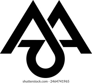 Vector logo design featuring the initials 'AA' in a sleek and modern style, perfect for branding and corporate identity