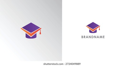 Diseño de logotipo de Vector con letra N. Símbolo de marca moderno perfecto para empresas o empresas emergentes. Plantilla de diseño de Vector. Gorra de graduación Diseño de Logo.

