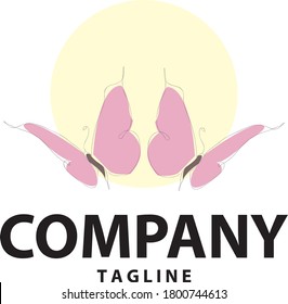 Vector Logo Design: Flying Butterfly