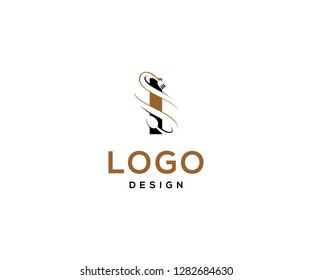 Vector logo design, food and drink icon, initials i s