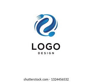 Vector logo design, food drink icon, and initials s