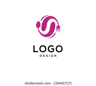 Vector logo design, food drink icon