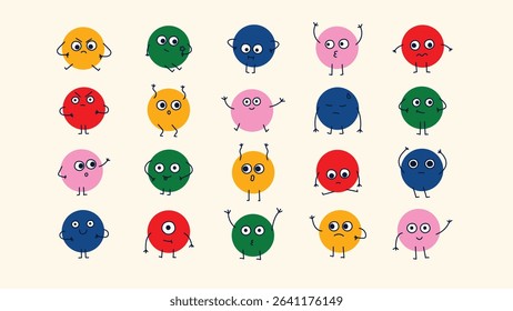 Vector logo design with funny cartoon character Bold and playful template for branding and advertising. Includes smiling mascot and fun shapes. Perfect for posters, banners, and creative projects