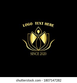 vector logo design with gold color and black color background. eps 10