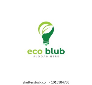 vector logo design for green energy, green light bulb idea, renewable power, future modern agriculture