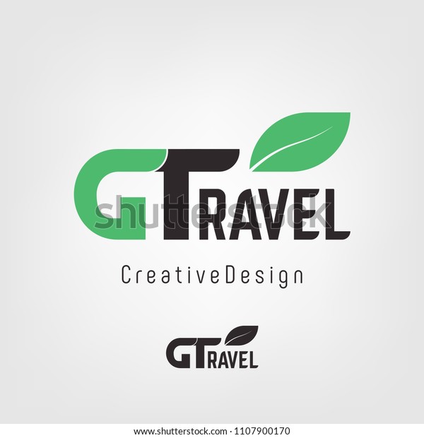 Vector logo design.\
Green traveling logo