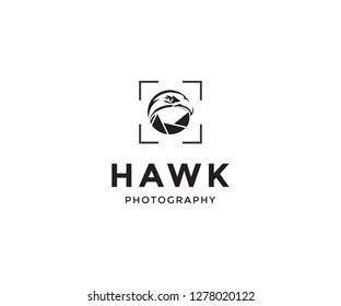 Vector logo design, hawk icon and photography