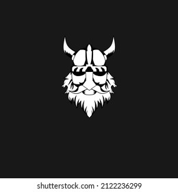 Vector logo design head Viking