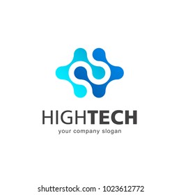 Vector logo design. High technology. Nano technology