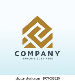 Vector logo design Home for Letter HC