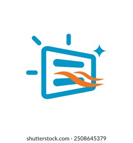Vector Logo Design for a HVAC Company Featuring a Modern, Innovative UV Light Beam: Simple, Clean, and Versatile for HVAC and Beyond