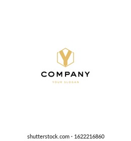 Vector logo design icon. Abstract letter Y. Modern simple style
