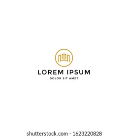 Vector logo design icon. Abstract letter W. Modern simple style