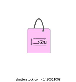 Vector logo design or icon bag in fashion