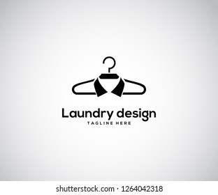 Vector Logo Design Icon Clothes Washing Stock Vector (Royalty Free ...