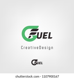 Vector logo design. Icon logo with the concept of green energy, especially fuel energy sources