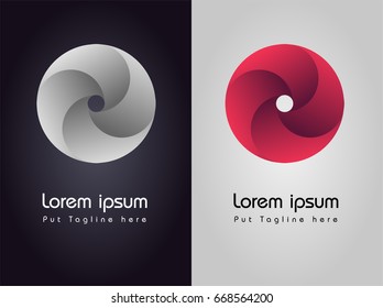 Vector Logo Design. Icon Concept. Round