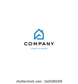 Vector logo design icon. Creative home, house, apartment, building. Modern style