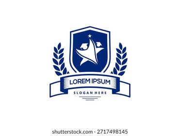 vector logo design icon emblem shield education university